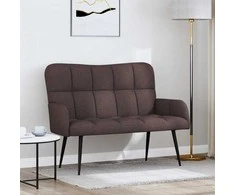 Dviejų vietų sofa Tamsiai rudas 115 x 61 x 87 cm audinys