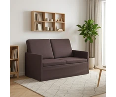 Dviejų vietų sofa Tamsiai rudas 130 x 81 x 82 cm Audinys