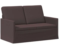 Dviejų vietų sofa Tamsiai rudas 130 x 81 x 82 cm Audinys
