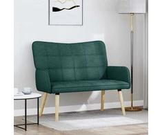 Dviejų vietų sofa Tamsiai žalia 115 x 61 x 87 cm audinys