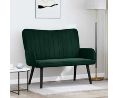 Dviejų vietų sofa Tamsiai žalia 115 x 61 x 87 cm Aksomas