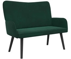 Dviejų vietų sofa Tamsiai žalia 115 x 61 x 87 cm Aksomas