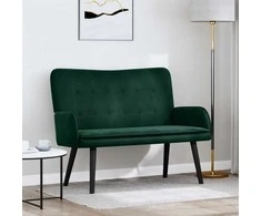 Dviejų vietų sofa Tamsiai žalia 115 x 61 x 87 cm Aksomas