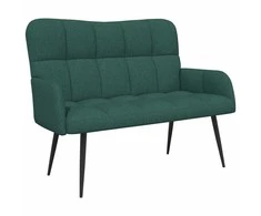 Dviejų vietų sofa Tamsiai žalia 115 x 61 x 87 cm audinys