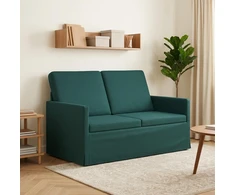 Dviejų vietų sofa Tamsiai žalia 130 x 81 x 82 cm Audinys