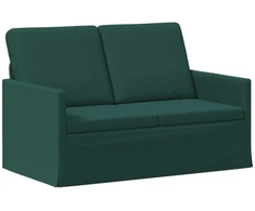 Dviejų vietų sofa Tamsiai žalia 130 x 81 x 82 cm Audinys