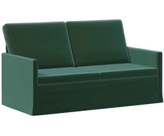 Dviejų vietų sofa Tamsiai žalia 150 x 81 x 82 cm Aksomas
