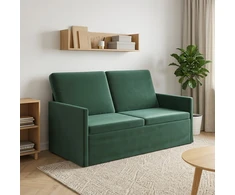 Dviejų vietų sofa Tamsiai žalia 150 x 81 x 82 cm Aksomas