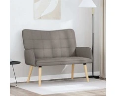 Dviejų vietų sofa Taupe 115 x 61 x 87 cm audinys