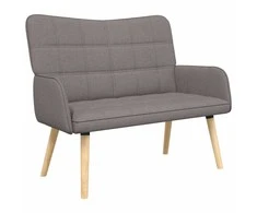 Dviejų vietų sofa Taupe 115 x 61 x 87 cm audinys