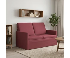 Dviejų vietų sofa Vyno raudona 130 x 81 x 82 cm Audinys
