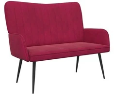 Dviejų vietų sofa Vyno raudonumo 115 x 61 x 87 cm Aksomas