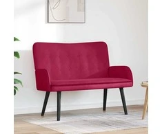 Dviejų vietų sofa Vyno raudonumo 115 x 61 x 87 cm Aksomas