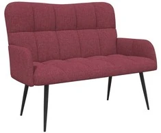 Dviejų vietų sofa Vyno raudonumo 115 x 61 x 87 cm audinys