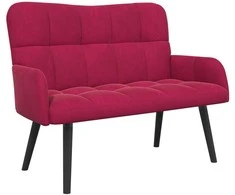 Dviejų vietų sofa Vyno raudonumo 115 x 61 x 87 cm Aksomas