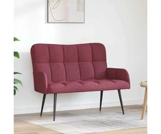 Dviejų vietų sofa Vyno raudonumo 115 x 61 x 87 cm audinys