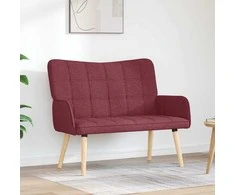 Dviejų vietų sofa Vyno raudonumo 115 x 61 x 87 cm audinys