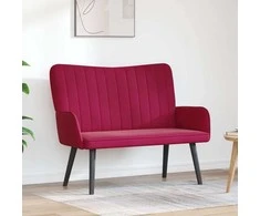 Dviejų vietų sofa Vyno raudonumo 115 x 61 x 87 cm Aksomas