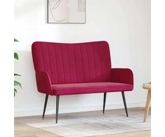 Dviejų vietų sofa Vyno raudonumo 115 x 61 x 87 cm Aksomas