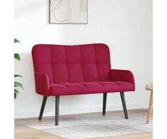Dviejų vietų sofa Vyno raudonumo 115 x 61 x 87 cm Aksomas