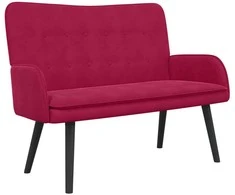Dviejų vietų sofa Vyno raudonumo 115 x 61 x 87 cm Aksomas