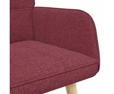 Dvitaškė sofa Vyno raudona 115 x 61 x 87 cm Audinys