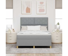 LED Čiužinio Lova Šviesiai pilka 140 x 200 cm audinys