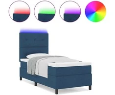 Kiemas lova su LED juostelėmis Mėlyna 100 x 200 cm audinys