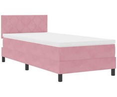 LED Čiužinio Lova su LED juostelėmis Rožinė 90 x 190 cm Aksomas