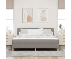LED Čiužinio Lova su galvūgalio Taupe 180 x 200 cm audinys