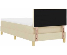 Kiemas lova su pagalve Kreminė 80 x 200 cm audinys