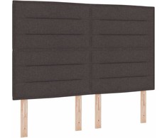 Kiemas lova su čiužiniu Tamsiai rudas 160 x 200 cm audinys