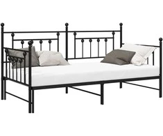 Lova Dienos lovos rėmas Juoda 100 x 190 cm Plienas