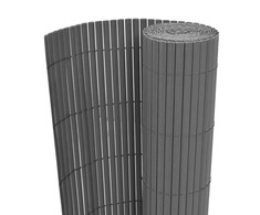 Dvipusė sodo tvora, pilka, 150x500cm, PVC