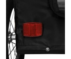 Dviračio priekaba augintiniams, juoda, oksfordo audinys/geležis