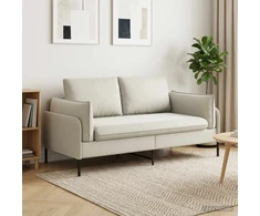 Dvitaškė sofa 2 vietos Kreminė 188 x 81 x 89 cm Aksomas