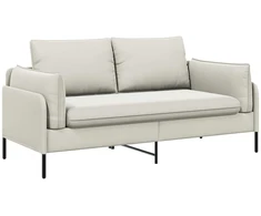 Dvitaškė sofa 2 vietos Kreminė 188 x 81 x 89 cm Aksomas