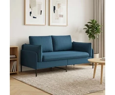 Dvitaškė sofa 2 vietos Mėlyna 188 x 81 x 89 cm Aksomas