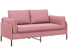 Dvitaškė sofa 2 vietos Rožinė 188 x 81 x 89 cm Aksomas