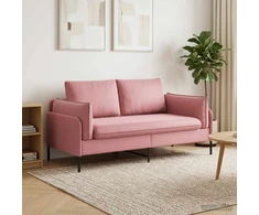 Dvitaškė sofa 2 vietos Rožinė 188 x 81 x 89 cm Aksomas
