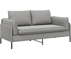 Dvitaškė sofa 2 vietos Šviesiai pilka 188 x 81 x 89 cm Aksomas