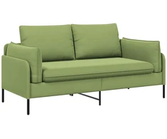 Dvitaškė sofa 2 vietos Šviesiai žalia 188 x 81 x 89 cm Aksomas