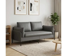 Dvitaškė sofa 2 vietos Tamsiai pilka 188 x 81 x 89 cm Aksomas