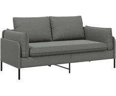Dvitaškė sofa 2 vietos Tamsiai pilka 188 x 81 x 89 cm Aksomas