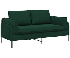 Dvitaškė sofa 2 vietos Tamsiai žalia 188 x 81 x 89 cm Aksomas