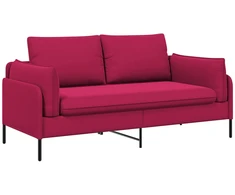 Dvitaškė sofa 2 vietos Vyno raudona 188 x 81 x 89 cm Aksomas