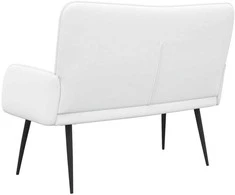 Dvitaškė sofa Balta 115 x 61 x 87 cm Audinys