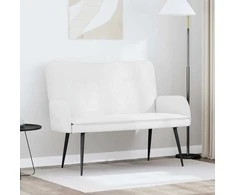 Dvitaškė sofa Balta 115 x 61 x 87 cm Audinys