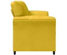 Dvitaškė sofa Geltona 138 x 83 x 95 cm Aksomas