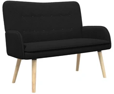 Dvitaškė sofa Juoda 115 x 61 x 87 cm Bouclé